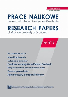 The cover of the book titled: Prace Naukowe Uniwersytetu Ekonomicznego we Wrocławiu nr. 517. Bezpieczeństwo ekonomiczne kraju
