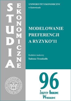 The cover of the book titled: Modelowanie preferencji a ryzyko '11. SE 96