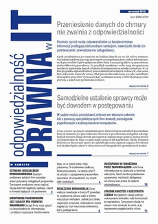 The cover of the book titled: Odpowiedzialność prawna w IT wrzesień 2013