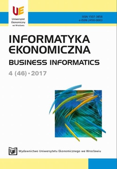 The cover of the book titled: Informatyka Ekonomiczna 4(46)