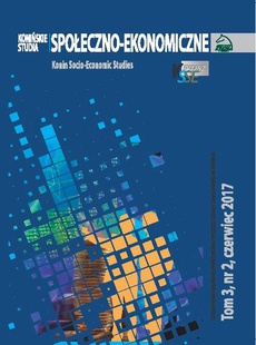 The cover of the book titled: Konińskie Studia Społeczno-Ekonomiczne Tom 3 Nr 2 2017