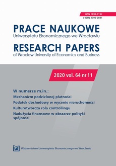 The cover of the book titled: Prace Naukowe Uniwersytetu Ekonomicznego we Wrocławiu 64/11. Mechanizm podzielonej płatności