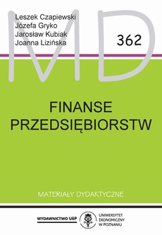 The cover of the book titled: Finanse przedsiębiorstw
