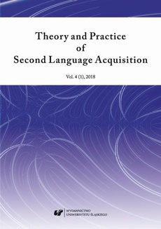 The cover of the book titled: „Theory and Practice of Second Language Acquisition” 2018. Vol. 4 (1)
