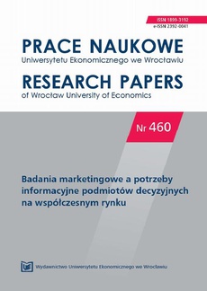 The cover of the book titled: Prace Naukowe Uniwersytetu Ekonomicznego we Wrocławiu, nr 460