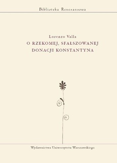 The cover of the book titled: O rzekomej, sfałszowanej donacji Konstantyna