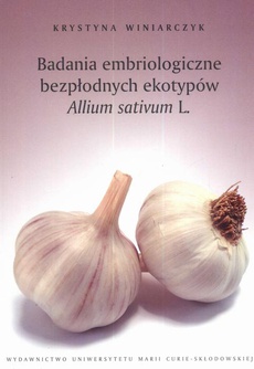 The cover of the book titled: Badania embriologiczne bezpłodnych ekotypów