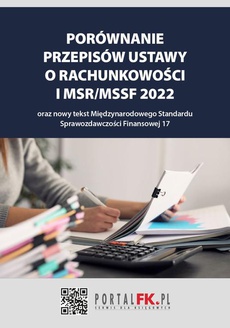 Обложка книги под заглавием:Porównanie przepisów ustawy o rachunkowości i MSR/MSSF 2021/2022