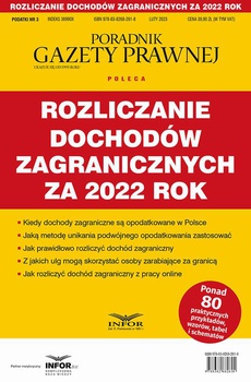 Обложка книги под заглавием:Rozliczanie dochodów zagranicznych za 2022 rok