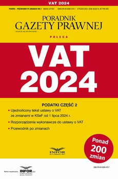 Okładka książki o tytule: VAT 2024 Podatki Część 2