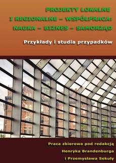 The cover of the book titled: Projekty lokalne i regionalne - współpraca: nauka - biznes - samorząd. Przykłady i studia przypadków
