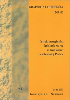 Обкладинка книги з назвою:Acta Geographica Lodziensia t. 103