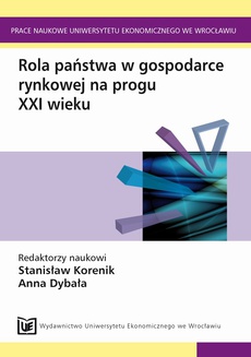 Обложка книги под заглавием:Rola państwa w gospodarce rynkowej na progu XXI wieku