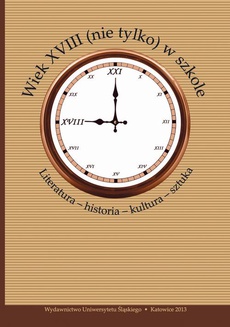 The cover of the book titled: Wiek XVIII (nie tylko) w szkole