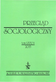 The cover of the book titled: Przegląd Socjologiczny t. 64 z. 4/2015