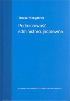 Обложка книги под заглавием:Podmiotowość administracyjnoprawna