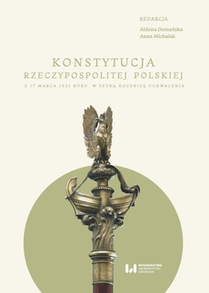 The cover of the book titled: Konstytucja Rzeczypospolitej z 17 marca 1921 r.