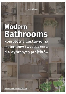 Okładka książki o tytule: Nowoczesna łazienka - przydatne rozwiązania. Katalog z zestawieniami materiałów i wyposażenia.