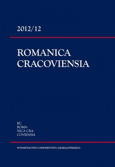 The cover of the book titled: Romanica Cracoviensia 2012/12