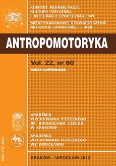 The cover of the book titled: ANTROPOMOTORYKA NR 60-2012