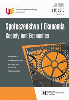 The cover of the book titled: Społeczeństwo i Ekonomia 2015, nr 2(4)