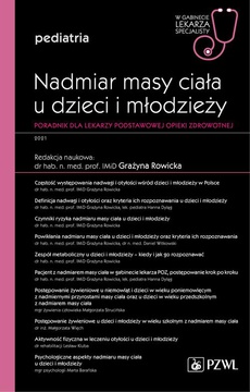 The cover of the book titled: W gabinecie lekarza specjalisty. Pediatria. Nadmiar masy ciała u dzieci i młodzieży
