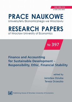 Okładka książki o tytule: Finance and Accounting for Sustainable Development – Responsibility, Ethic, Financial Stability. PN 397