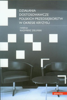 The cover of the book titled: Działania dostosowawcze polskich przedsiębiorstw w okresie kryzysu