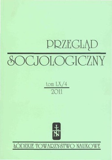 The cover of the book titled: Przegląd Socjologiczny t. 60 z. 4/2011