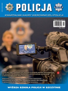 The cover of the book titled: Policja. Kawaralnik kadry kierowniczej Policji 1/2021