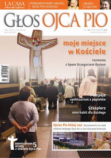 Обложка книги под заглавием:Głos Ojca Pio nr 4 (82) lipiec/sierpień 2013