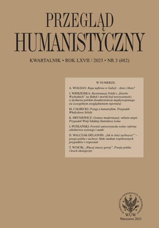The cover of the book titled: Przegląd Humanistyczny 2023/3 (482)
