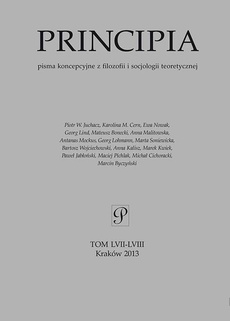 The cover of the book titled: PRINCIPIA. Pisma koncepcyjne z filozofii i socjologii teoretycznej, t. 57-58