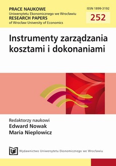 The cover of the book titled: Instrumenty zarządzania kosztami i dokonaniami