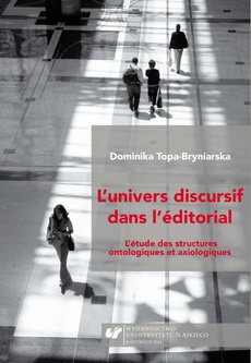 Okładka książki o tytule: L'Univers discursif dans l'éditorial