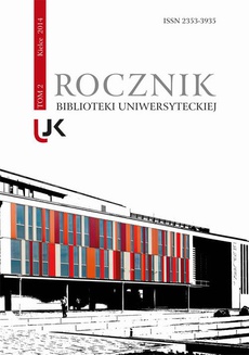 Обложка книги под заглавием:Rocznik Biblioteki Uniwersyteckiej, t. 2