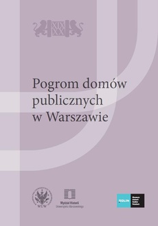 Обложка книги под заглавием:Pogrom domów publicznych w Warszawie