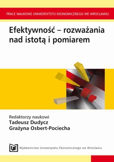 Обкладинка книги з назвою:Efektywność - rozważania nad istotą i pomiarem