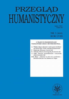 The cover of the book titled: Przegląd Humanistyczny 2014/3 (444)