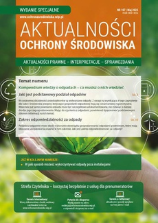 The cover of the book titled: AKTUALNOŚCI OCHRONY ŚRODOWISKA nr 107 (specjalny)