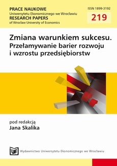The cover of the book titled: Zmiana warunkiem sukcesu.Przełamywanie barier rozwoju i wzrostu przedsiębiorstw