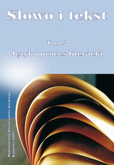 The cover of the book titled: Słowo i tekst. T. 2: Język i proces literacki