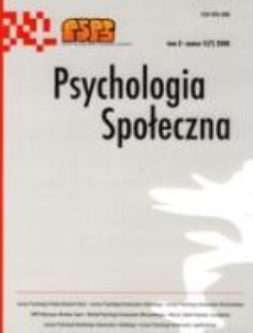 The cover of the book titled: Psychologia Społeczna nr 2(7)/2008