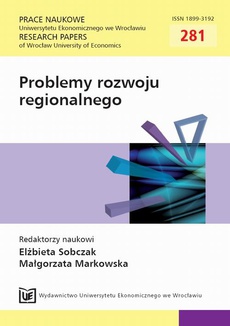 The cover of the book titled: Problemy rozwoju regionalnego. PN 281