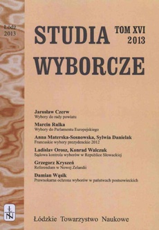 The cover of the book titled: Studia Wyborcze t. 16