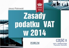 The cover of the book titled: Zasady podatku VAT w 2014 część II