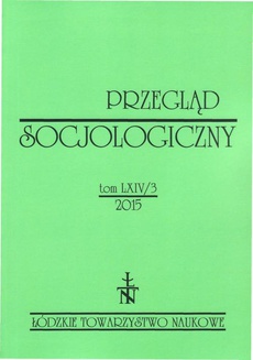 The cover of the book titled: Przegląd Socjologiczny t. 64 z. 3/2015