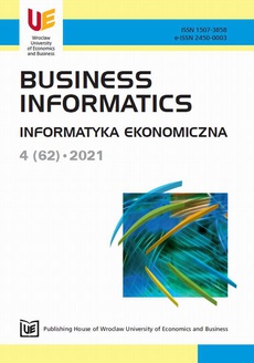 The cover of the book titled: Informatyka Ekonomiczna 4(62)