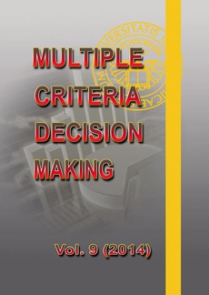 Okładka książki o tytule: Multiple Criteria Decision Making  vol.9 (2014)