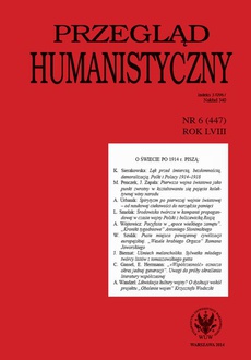 The cover of the book titled: Przegląd Humanistyczny 2014/6 (447)
